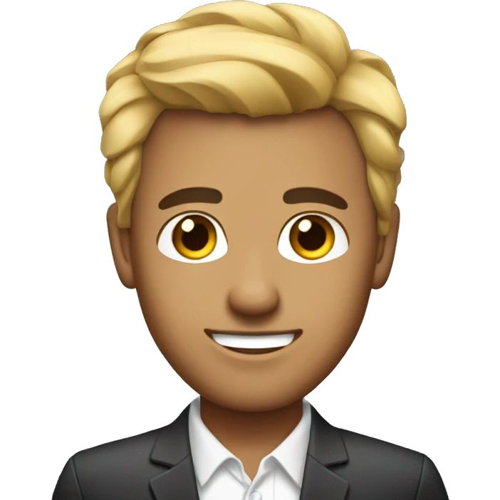  a man in finance with crop top hair style emoji