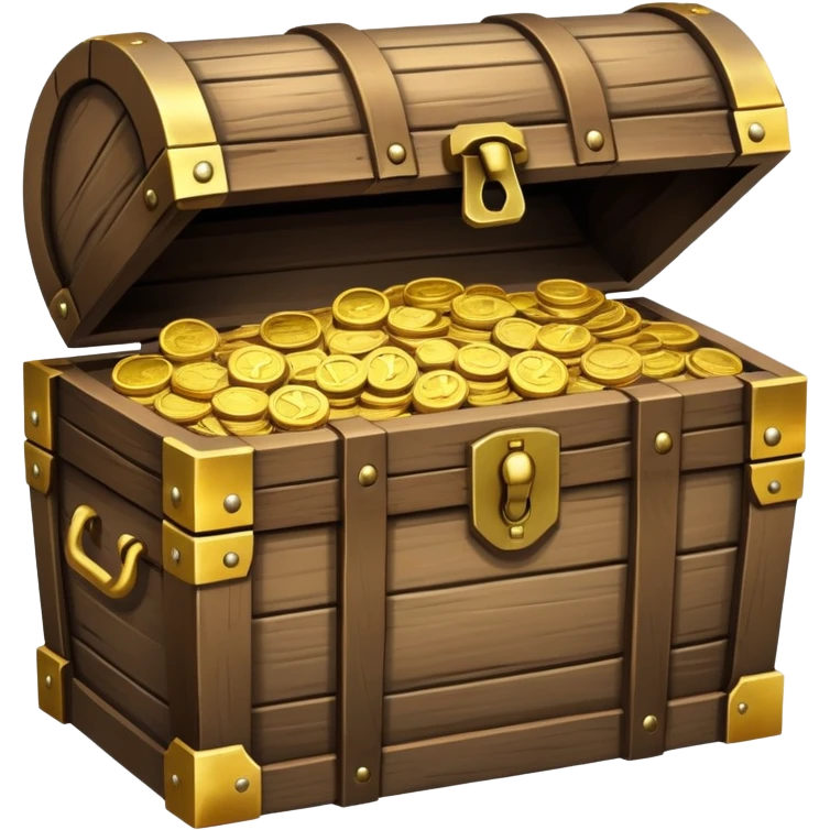 treasure chest with gold coins emoji