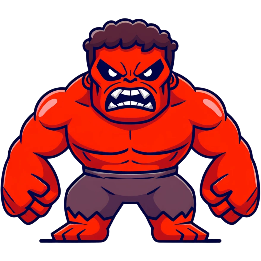 angry Red Hulk emoji