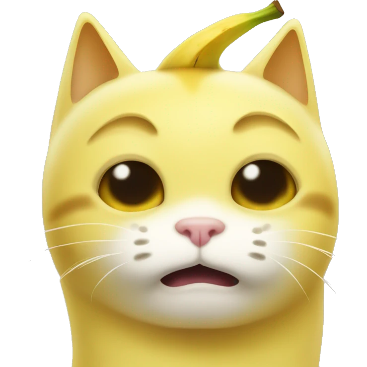 Banana cat crying emoji