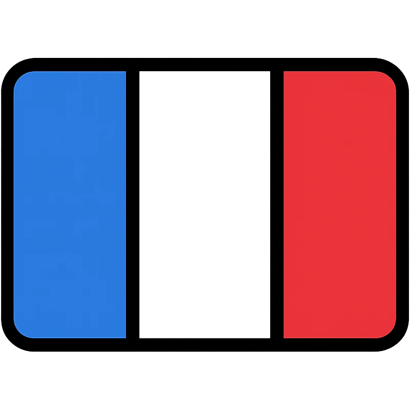 French flag with blue, white, and red vertical stripes emoji