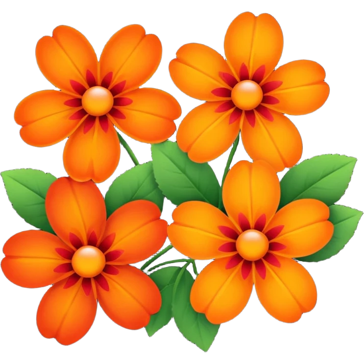Flowers Orange and red emoji
