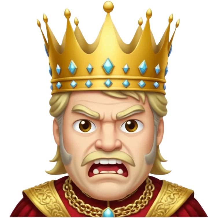 angry king, he has only one tooth emoji