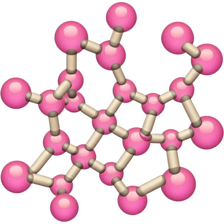 Молекулы красивые розово бежевые emoji