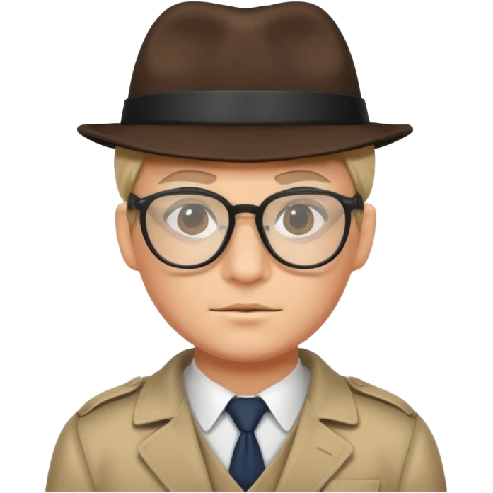 a detective with glasses and a mask emoji