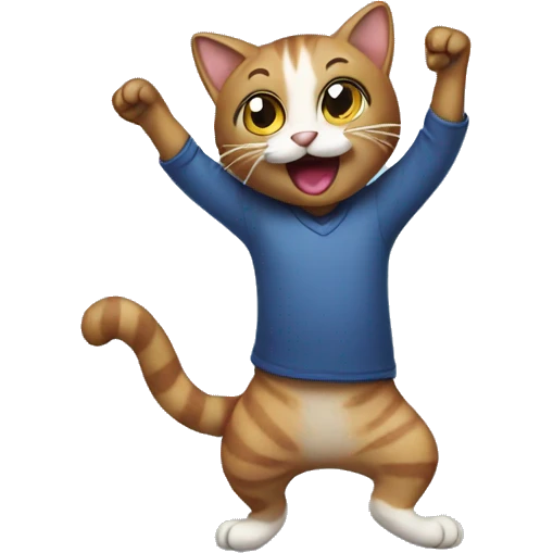 cat dancing birthday emoji