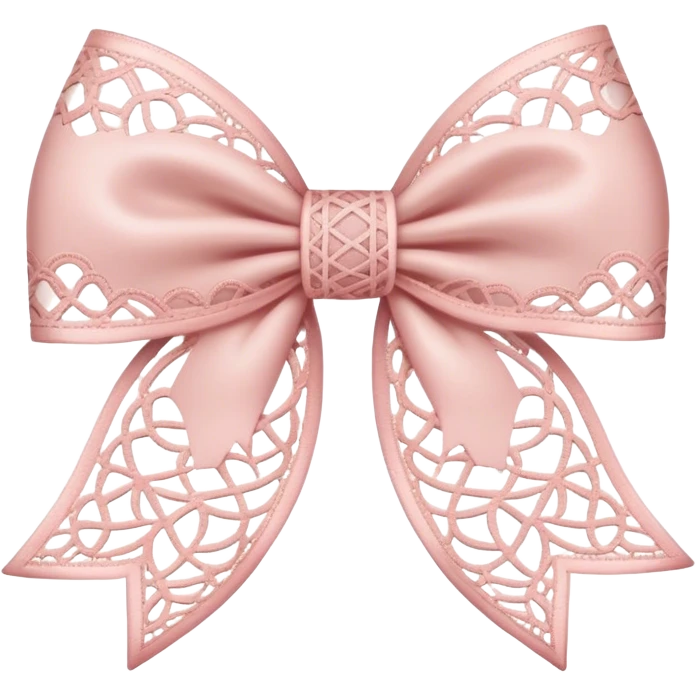 cute coquette light pink lace bow only emoji