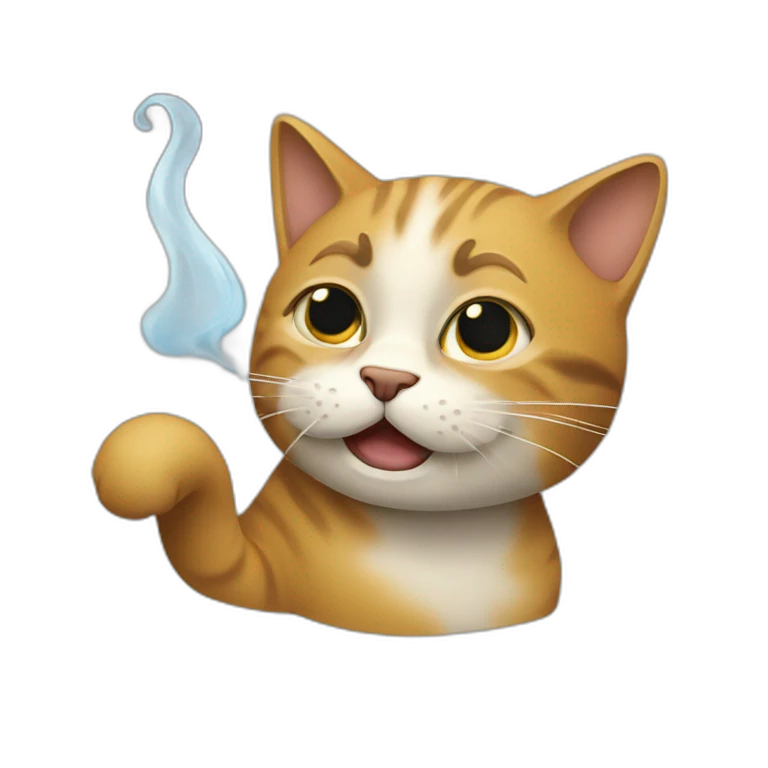 Un chat qui fume emoji