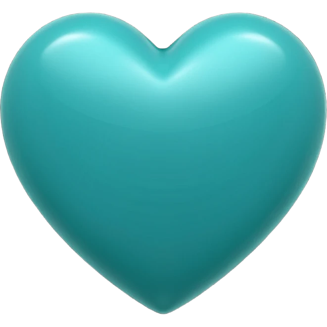 Teal heart emoji