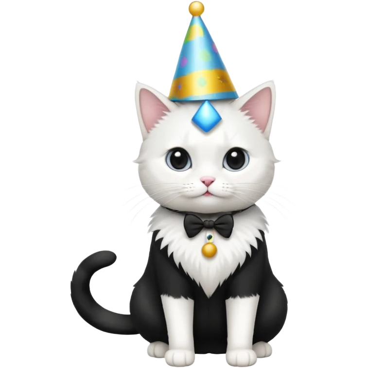 a full-body white cat new year  emoji