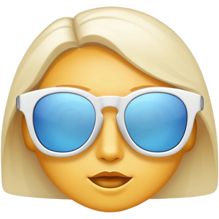 Fashion sunglasses in white frame emoji