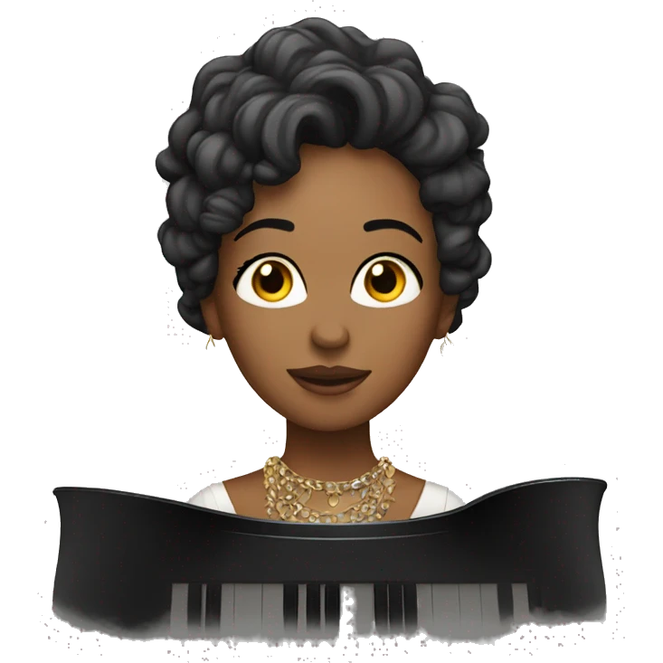 female singer piano emoji