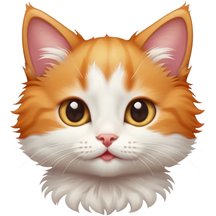 Ginger and white kitten emoji