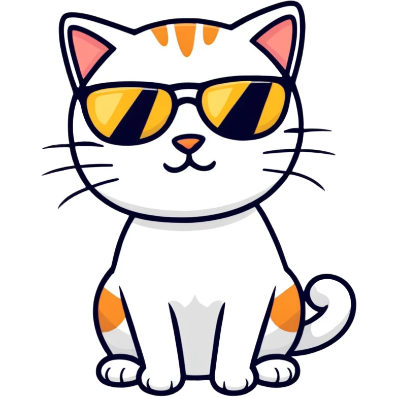 Cat with sunglasses emoji