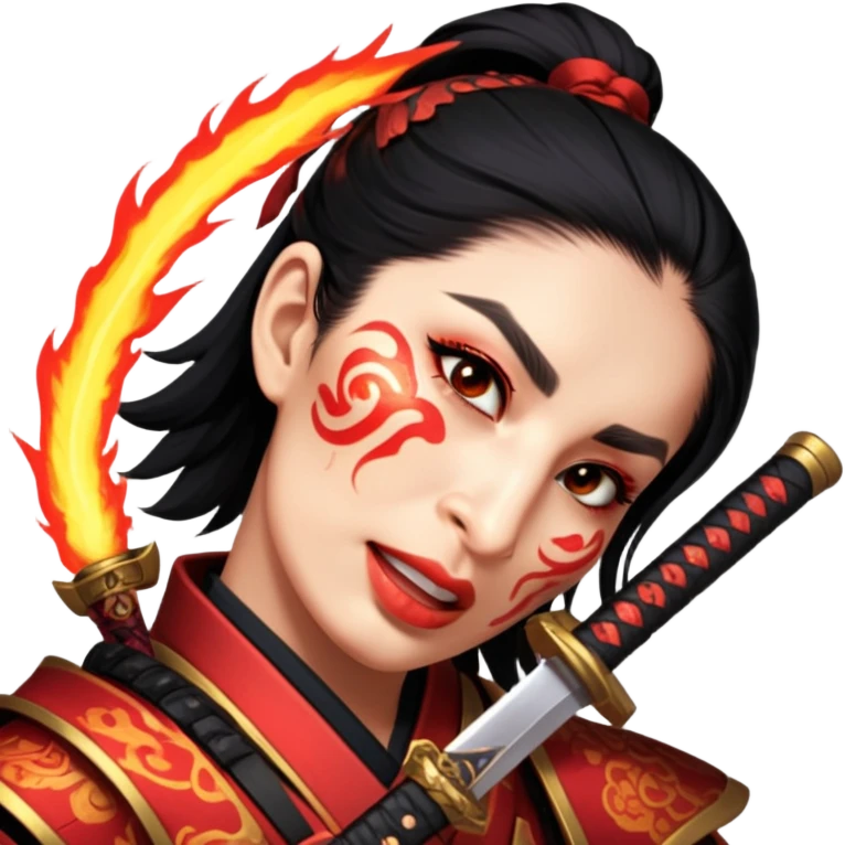 Fire-Wielding Samurai emoji