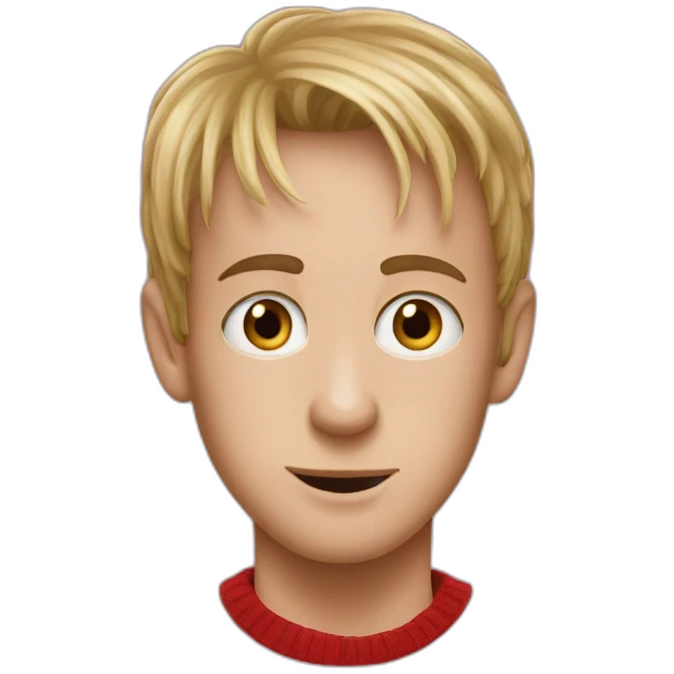 Kevin from home alone with strawberry emoji