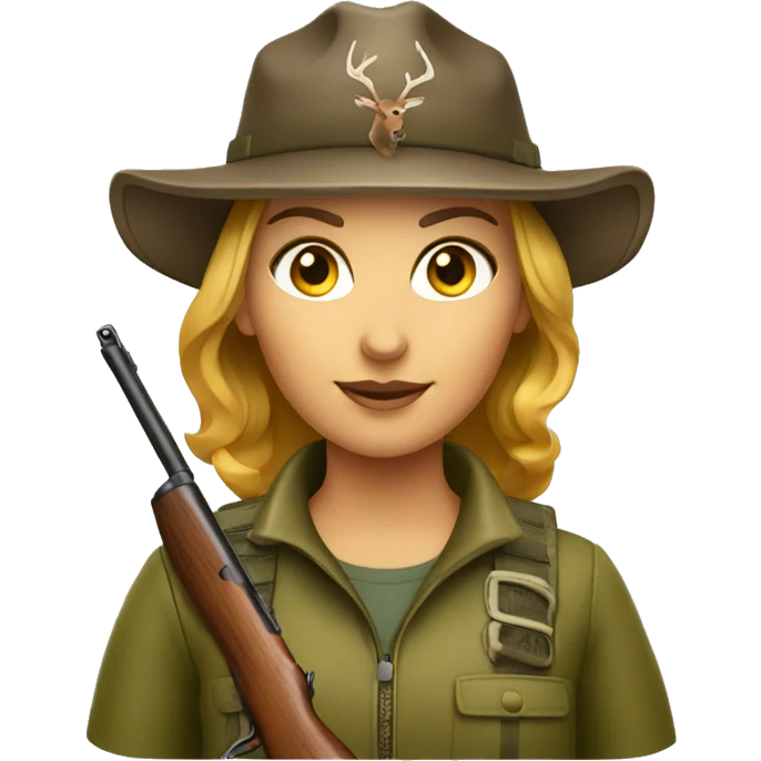 Female deer hunter emoji