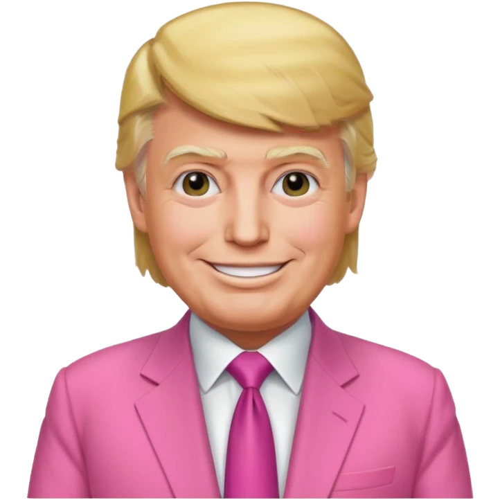 Donald trump in a pink suit emoji