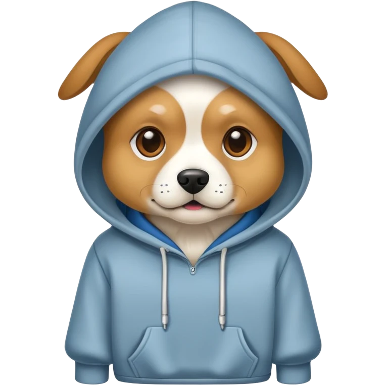 Dog Wearing a hoodie emoji