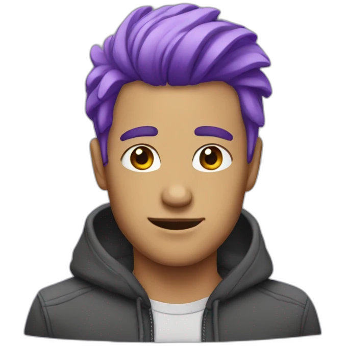guy with purple hair emoji