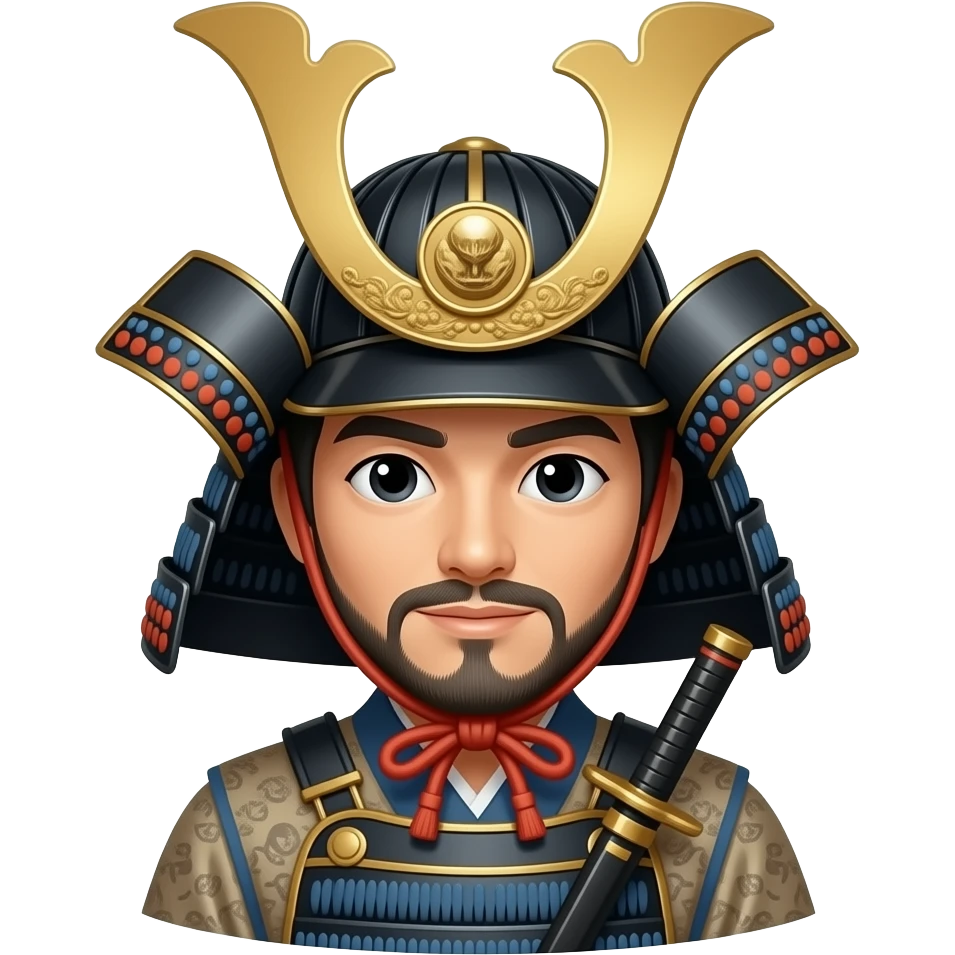 samurai giapponese barbuto emoji