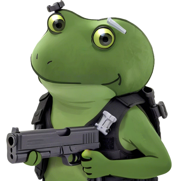 holding a gun emoji
