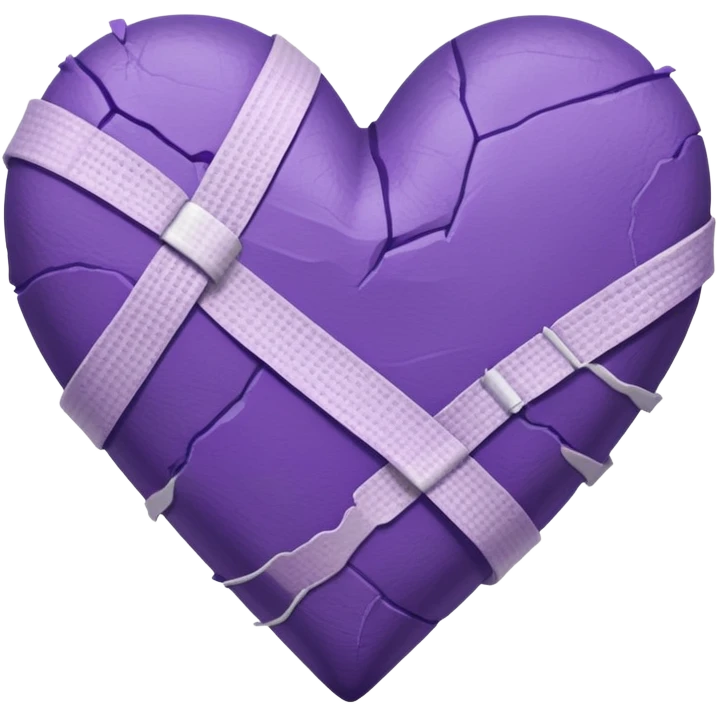 purple heart with a bandage emoji