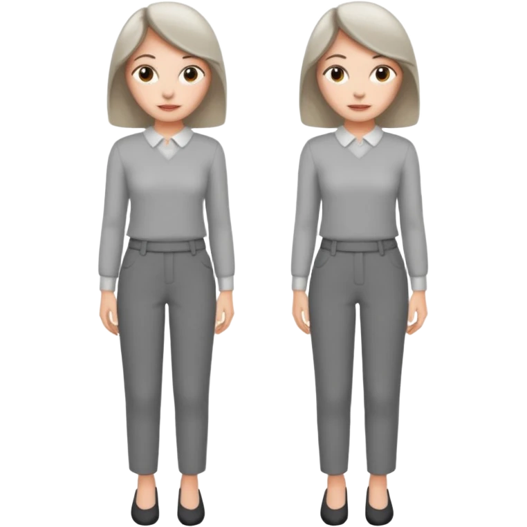 grey women trousers emoji