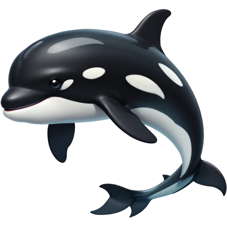 Cinematic Noble orca Portrait Emoji, Poised and majestic, with a sleek, streamlined black-and-white body, piercing intelligent eyes, and a powerful, commanding presence, Simplified yet sharp and sophisticated features, highly detailed, glowing with a soft oceanic radiance, high shine, intelligent and formidable, stylized with an air of deep-sea dominance, focused and alert, soft glowing outline, capturing the essence of an apex predator that appears ready to surge out of the waves with effortless authority! emoji