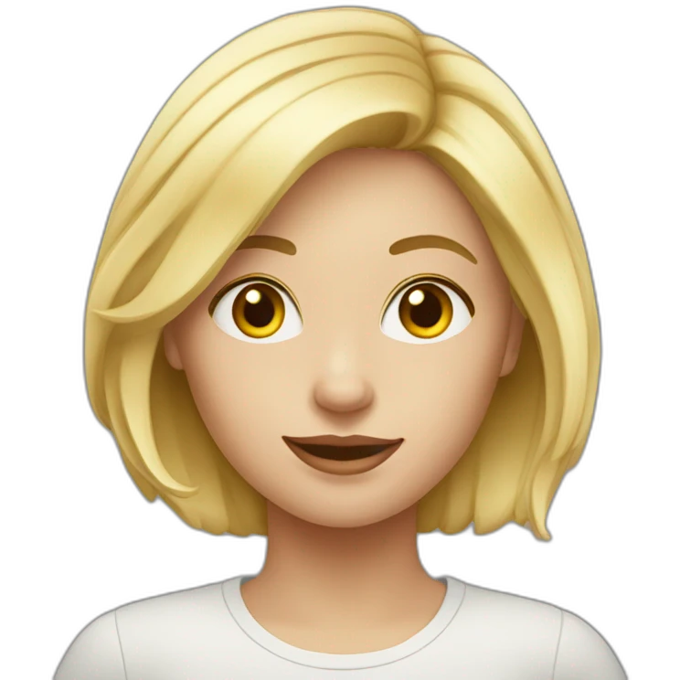 Fille blonde réaliste emoji