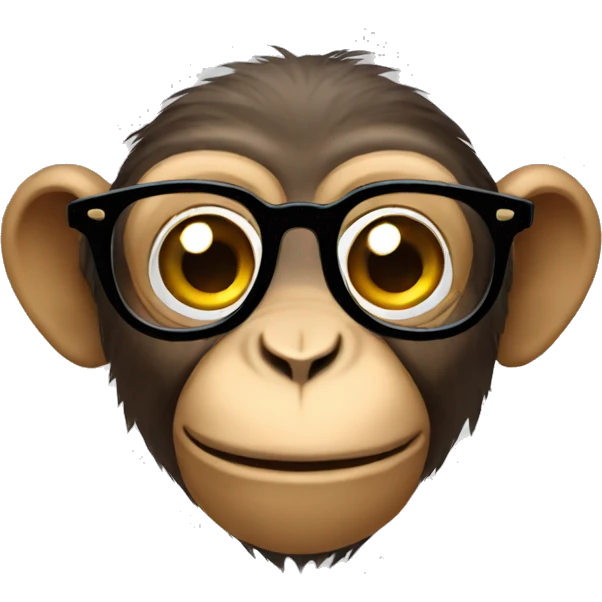 Monkey wearing glasses emoji