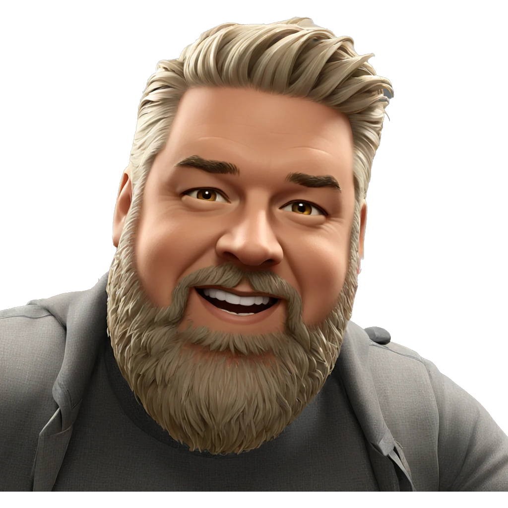 male portrait with beard emoji