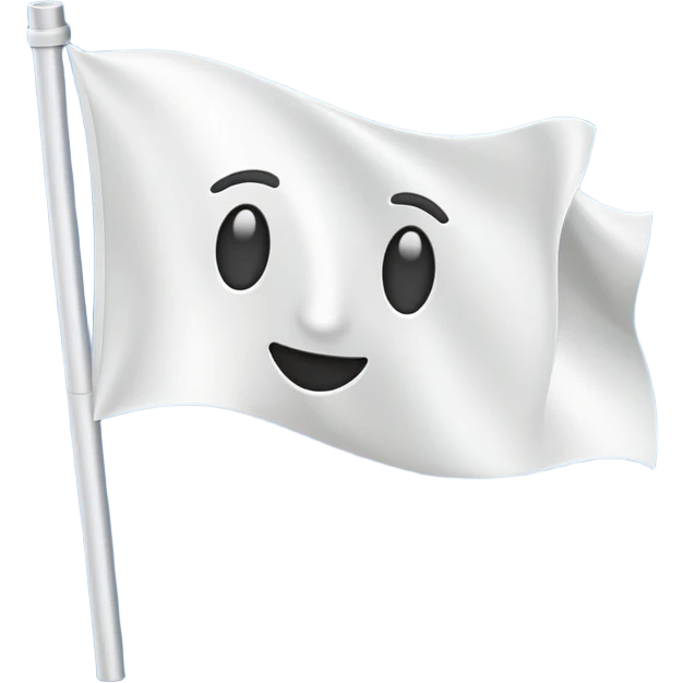 emoji that raising a white flag emoji