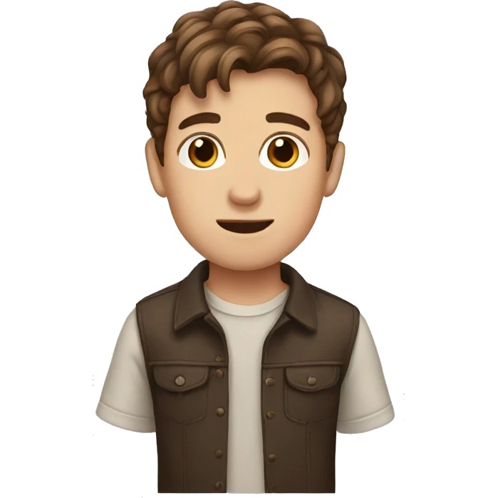 Boy with brown hair  emoji