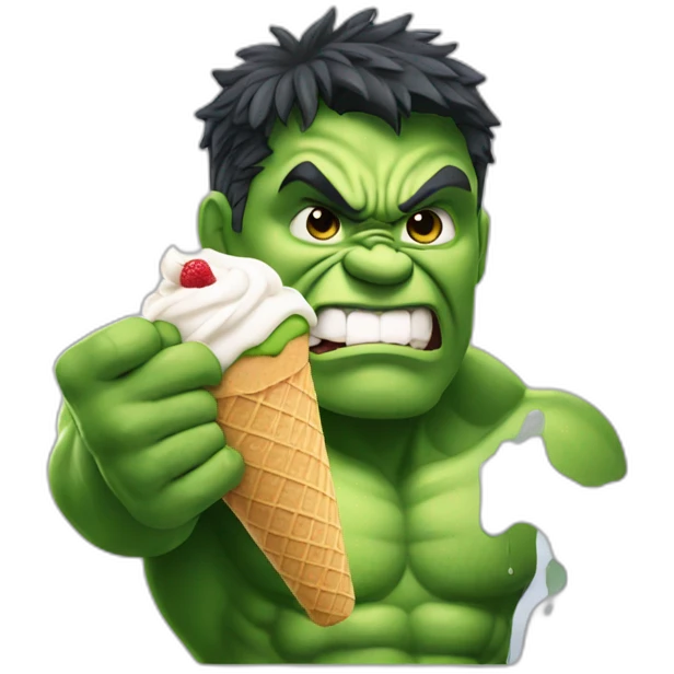 Hulk eating ice cream  emoji