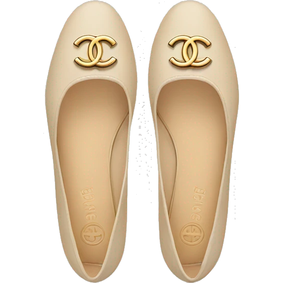 Beige chanel flats emoji