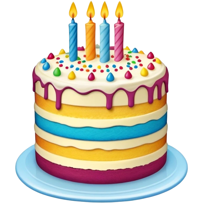 Birthday cake but in half emoji
