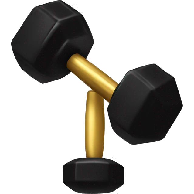 Black and gold dumbbells emoji