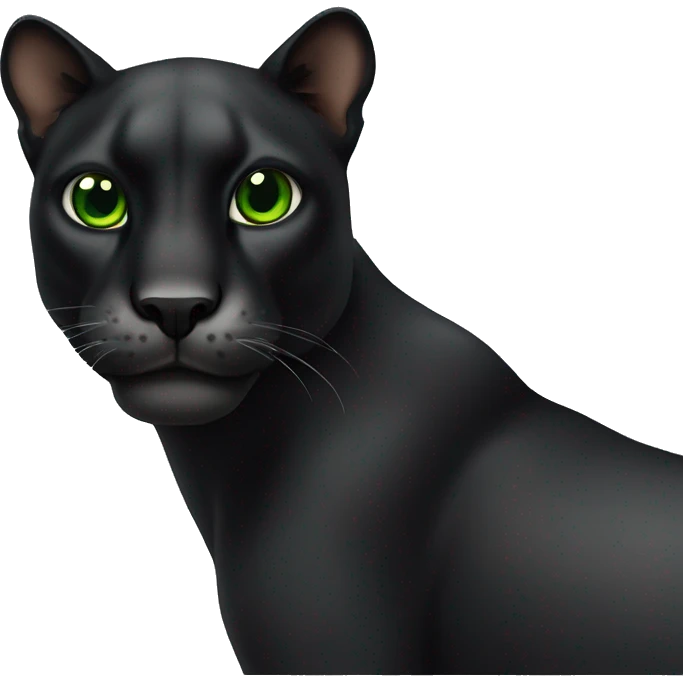 Animal pantera negra con ojos verdes emoji