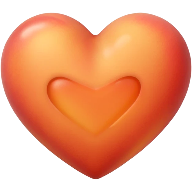 make an image of a peach colored heart emoji  that looks like an iPhone emoji. emoji