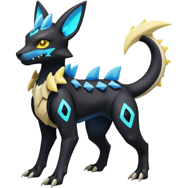 Manectric-Electrike-Lucio-Cubone-Umbreon-Marowak-Draco-Fakémon-hybrid-creature (full body), 4 legs emoji
