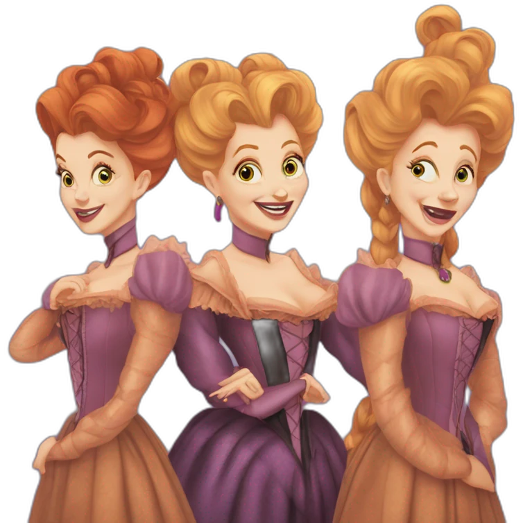 The three Sanderson sisters from Hocus Pocus emoji