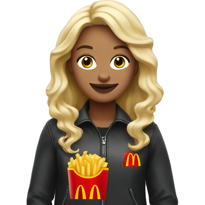 Blonde + Mcdonalds emoji