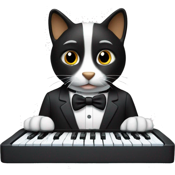 Tux(Linus mascott) using a PC-Keyboard emoji