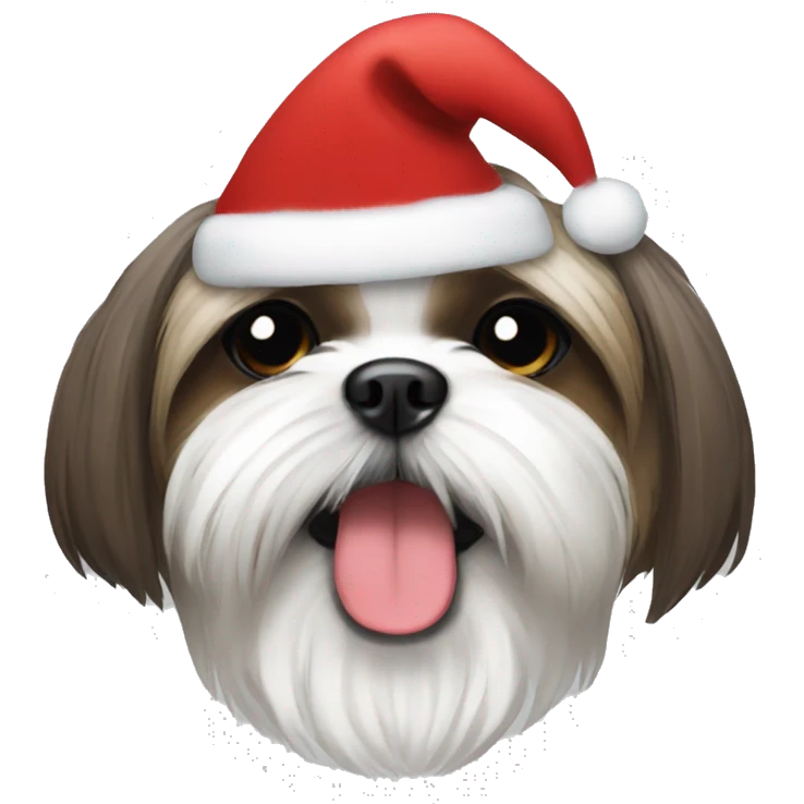 Christmas Shi tzu emoji