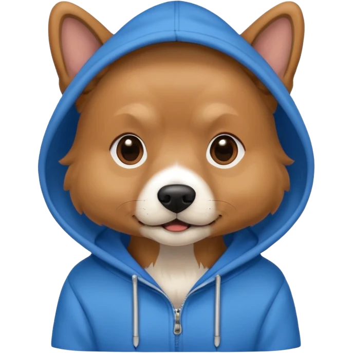 dog wearing hoodie emoji