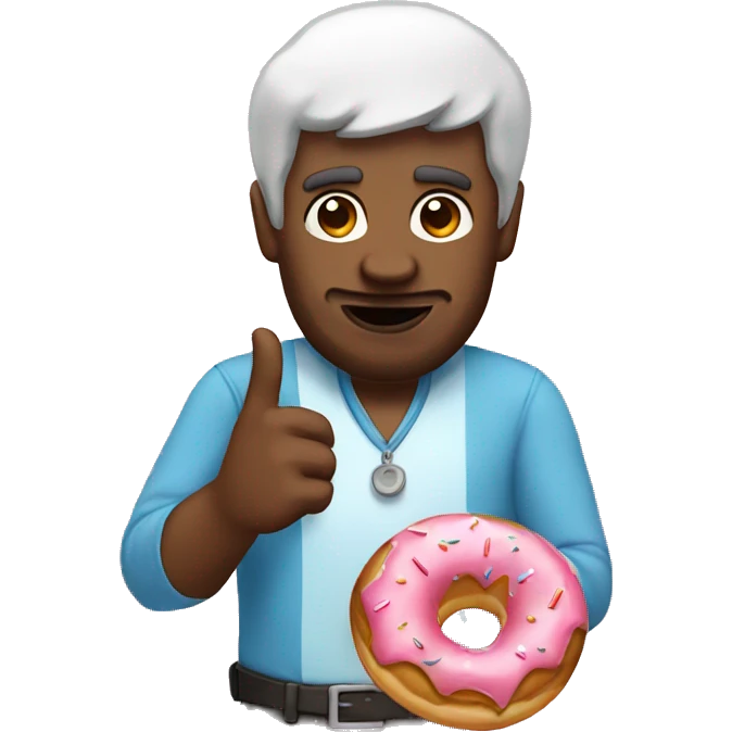Iced late with donut emoji