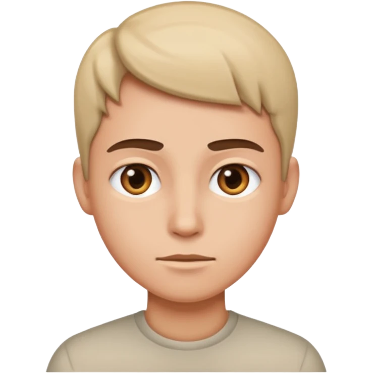 normal human head, neutral expression emoji