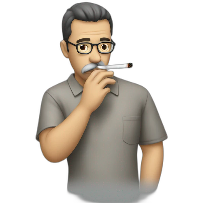 A programmer smoking wipe emoji