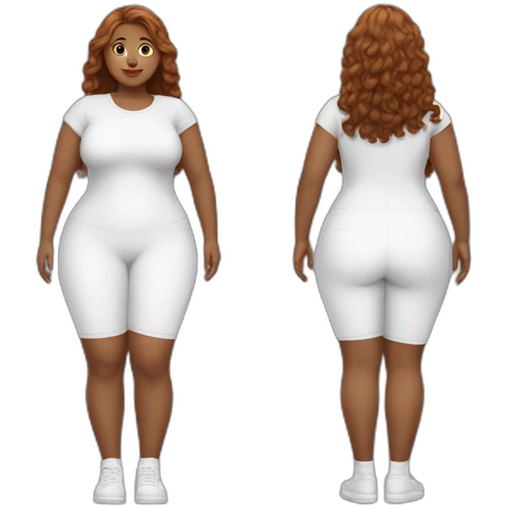full body curvy-beauty-long-white-socks both sides emoji